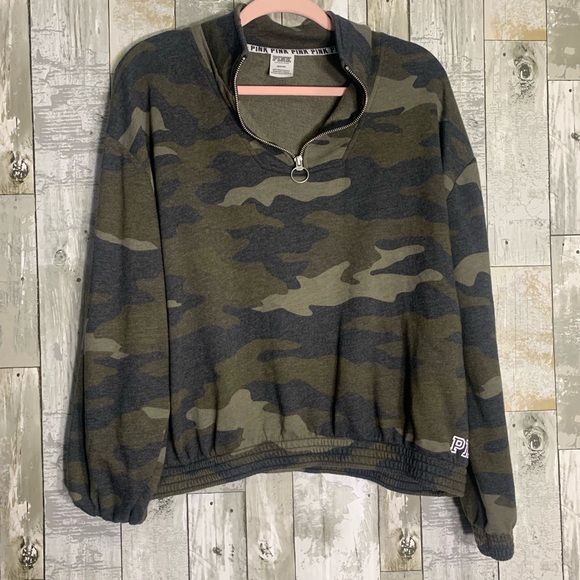 PINK Victoria's Secret Tops - Pink | Camo Sweatshirt